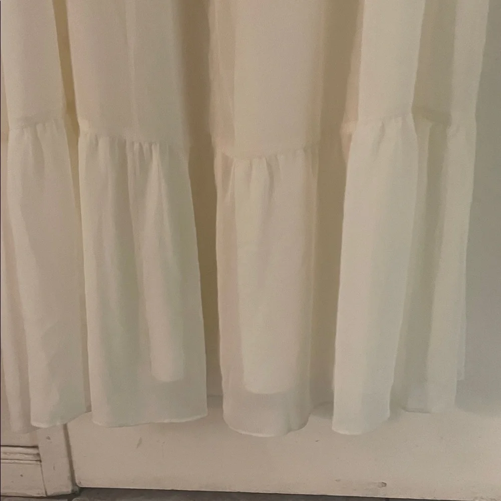 Sheer Chiffon Ivory Maxi Dress - Picture 11 of 11